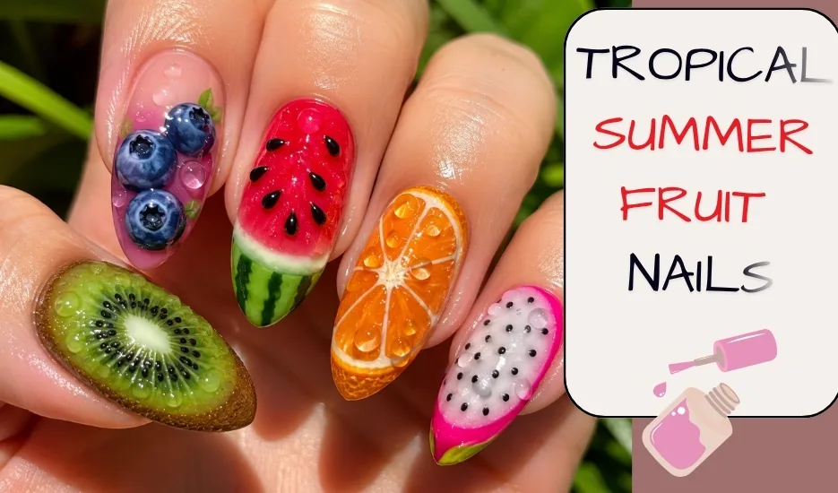 Tropical Summer Fruit Nails