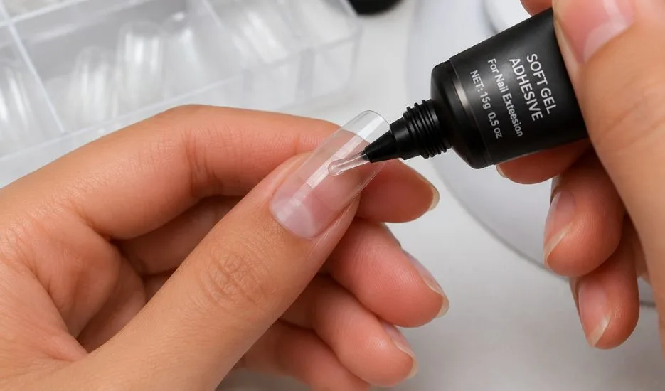 Applying the Gel X Nail Tips