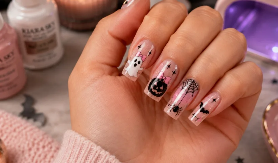 Halloween Gel X Nails