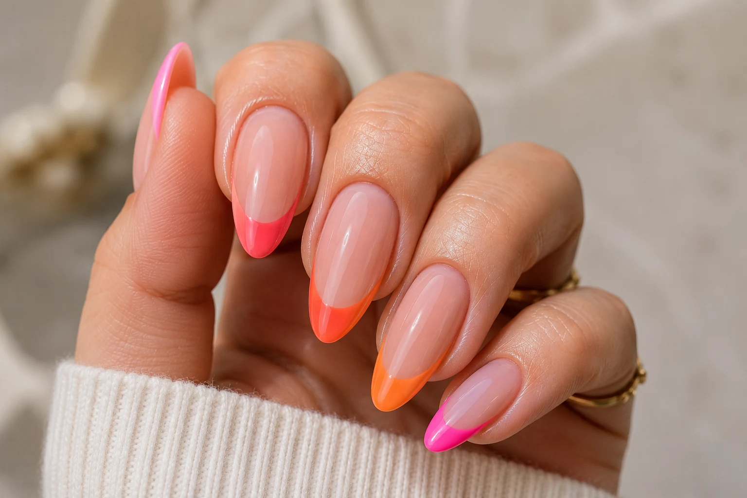 Create Bright French Tips