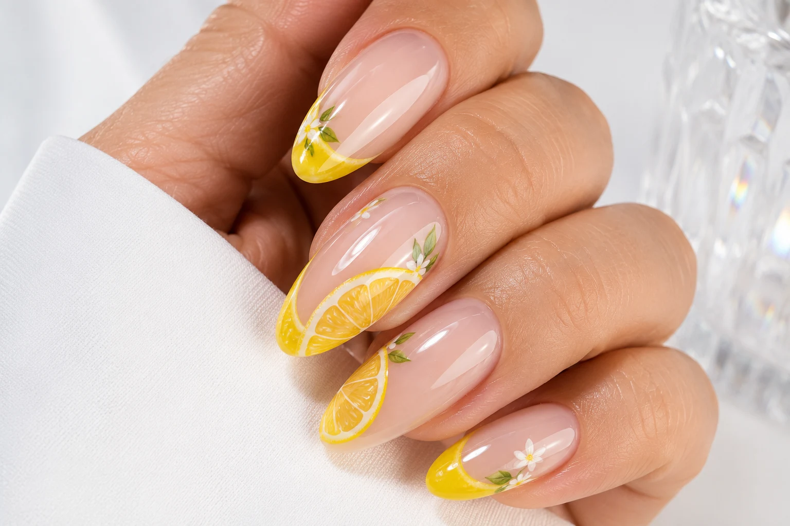 Paint Tropical Lemon Nail Art