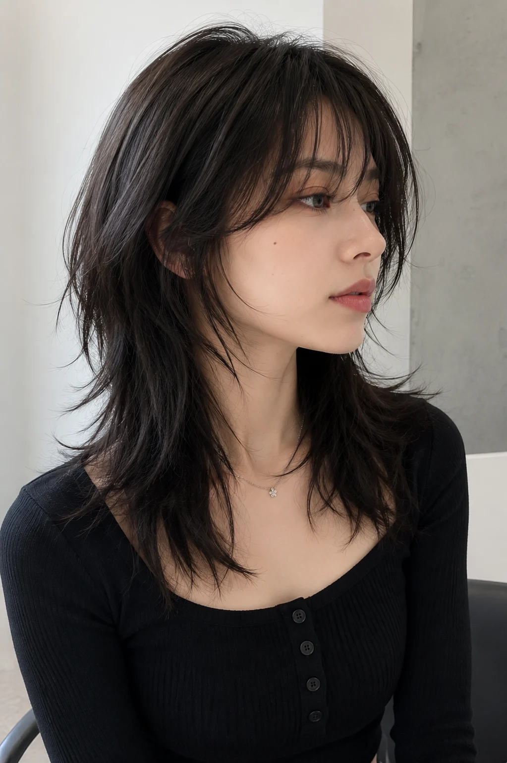 Textured Layered Wolf Cut
