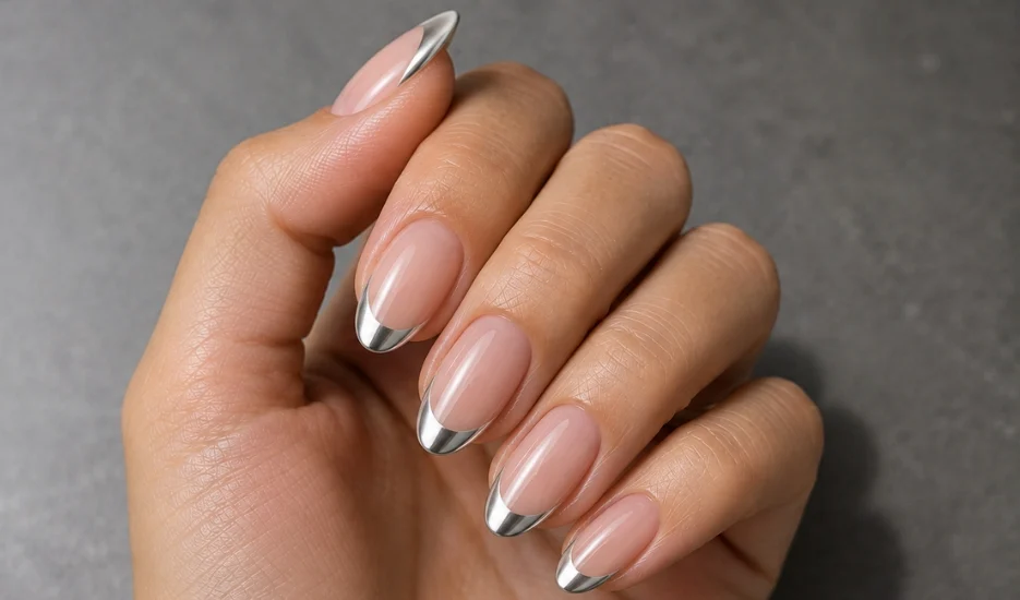 French Nail Chrome Designs