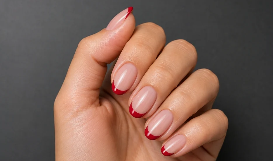 Red Nail French Tips