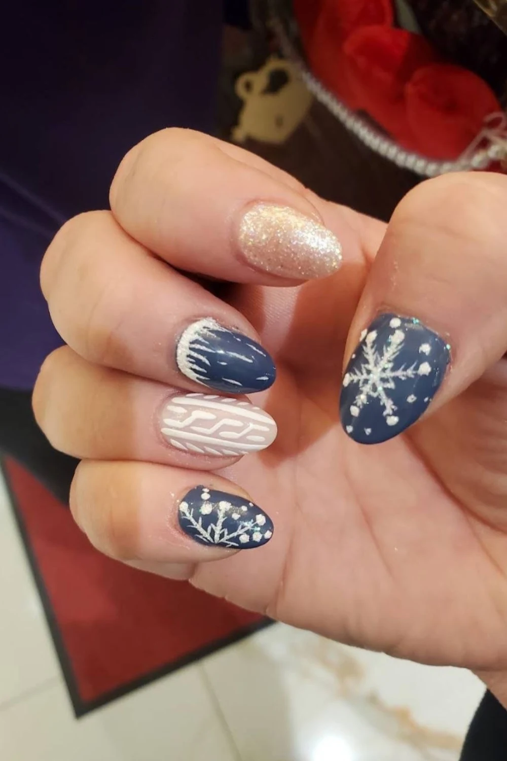 Square Nail Designs Winter